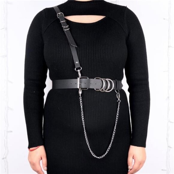 Waist Belt Fashion Harness Body Chest Belt With Chains - Lb-336-xxl
